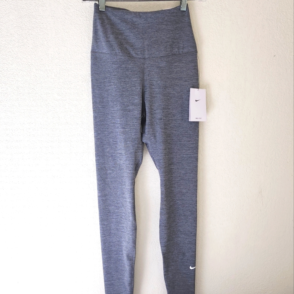 Nike One Womens Gray Dri-Fit Full Length Exercise Training Leggings Size XS NWT